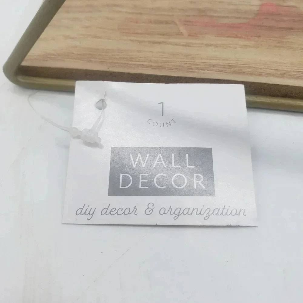 Geometric Triangluar Metal & Wood Wall Hanging